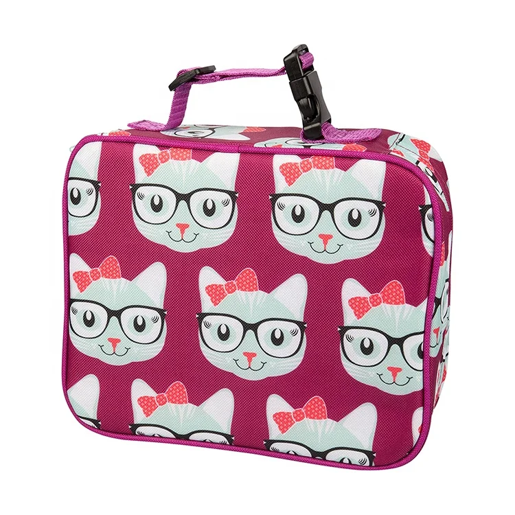 Branded Gift Lunch Box Set with Bag Polyester Promotional Gifts Cheap Wholesale Custom Factory Stock Lunch Bag for Disney Kids