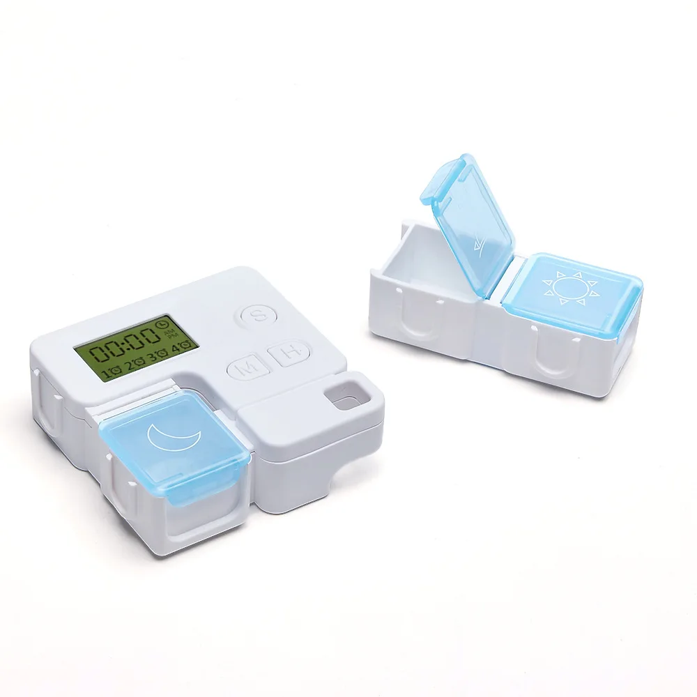 Electronic Digit Medicine Reminder With 3 Compartments Detachable Portable Alarm Pill Box Timer