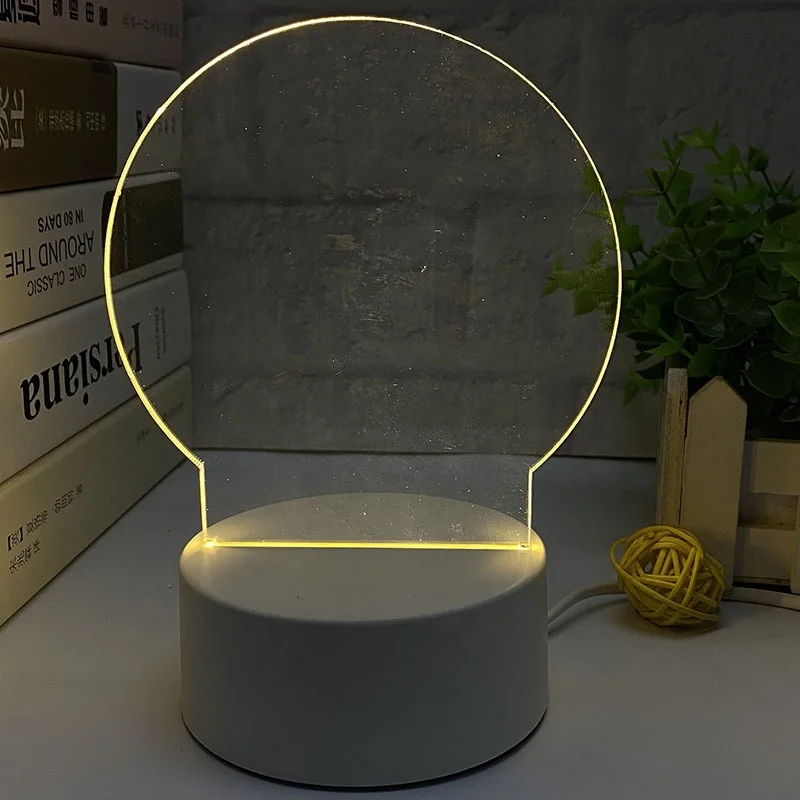 Acrylic Message Board Luminous Note Board Student Creative Erasable Memo Portable Mini Writing Board