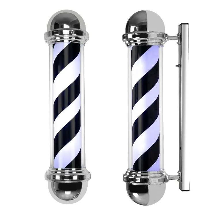 Barber pole black and white barber shop equipment tools barbershop lamp for barber shop pole light ZY-BP001