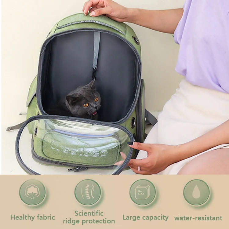 Airline-Approved Small Pets Puppies Bunny Cat Carrier Backpack Travel Bubble Dog Backpack Carrier