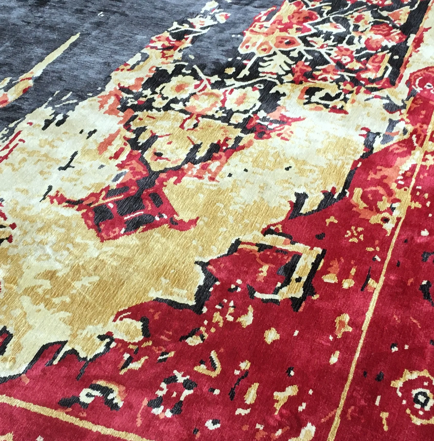 Factory wholesale home decoration luxury hand tufted carpet custom rayon rugs viscose cotton carpet