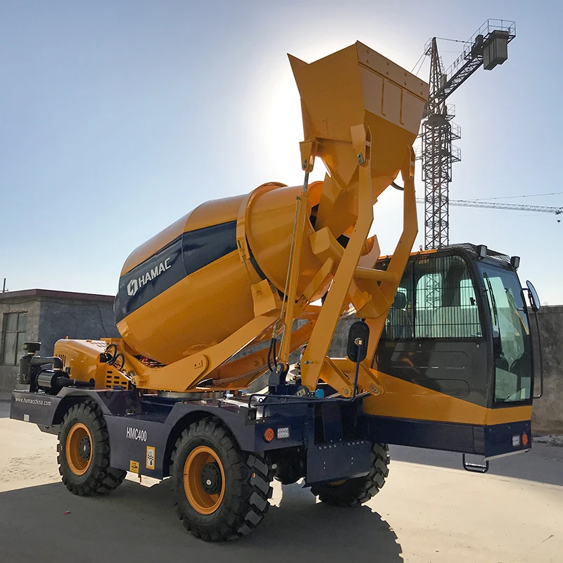 HAMAC 3.5 cubic meters mobile portable self loading cement Concrete Mixer truck