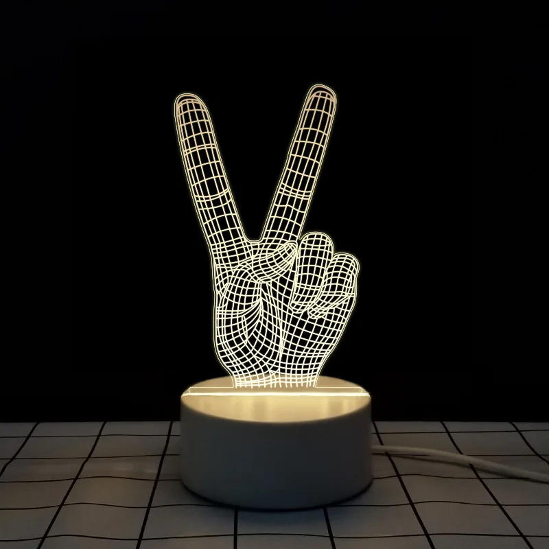 Eiffel Tower Pattern Customize Acrylic Material Decoration Sensor Light Led Bed Night Led Lights