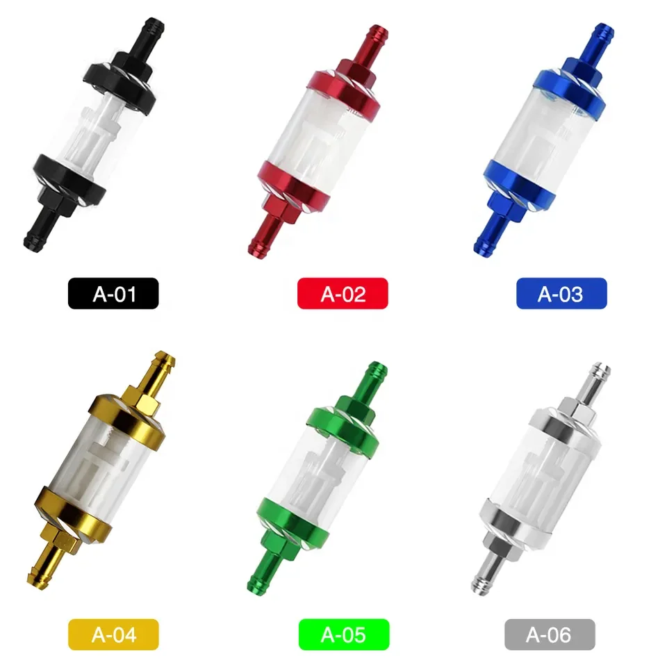 Universal 8mm CNC Fuel Filters Multiple Color Motorcycle Petrol Gas Filter for Various Types of Motorcycles