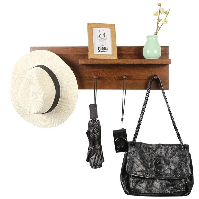 Retro wooden frame with wall hook