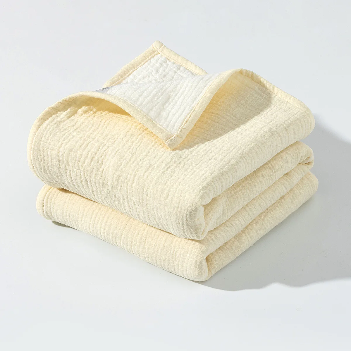 Wholesale custom pattern solid 4 layers cotton muslin blanket for baby multilayer 3 pack for girls boys 4 layers