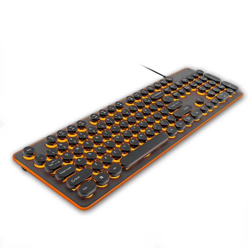 Plug-and-play ABS universal wired keyboard backlight 104-key waterproof mechanical keyboard