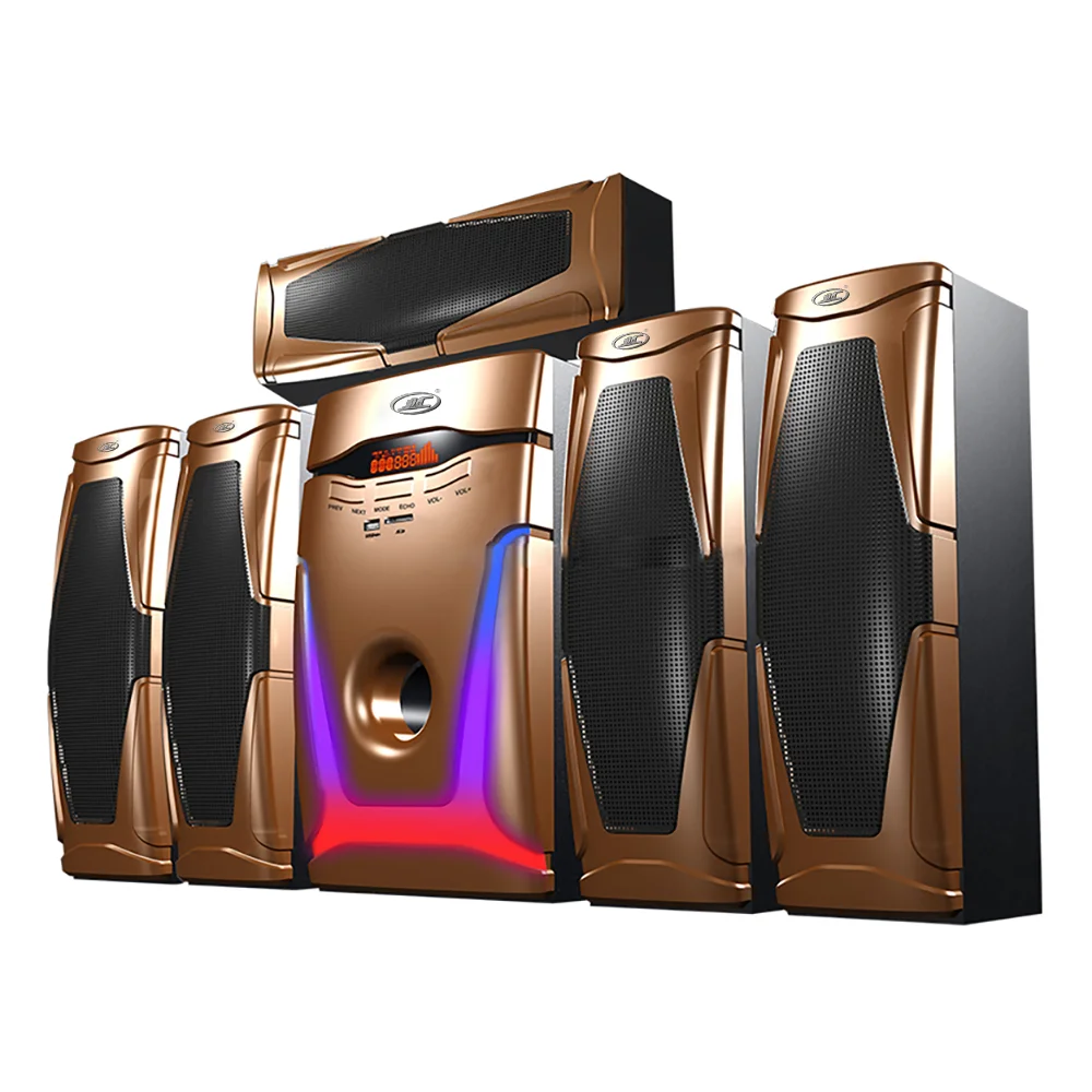 5,1 ch мультимедийная акустическая система, профессиональный аудио 5,1 мультимедийный динамик для домашнего кинотеатра с SD/BT/USB