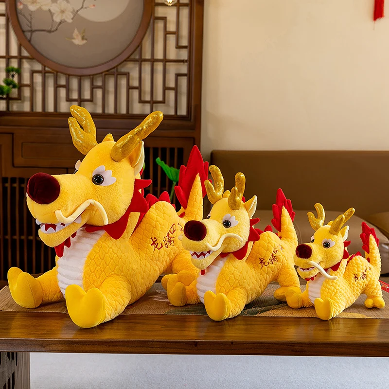 Chinese Dragon Year Mascot Plush Toy Creative Gift Wholesale Custom Boys and Girls Toys
