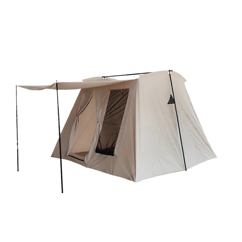 Outdoor retro spring tent camping thicken cotton luxury camping american arcuate tent
