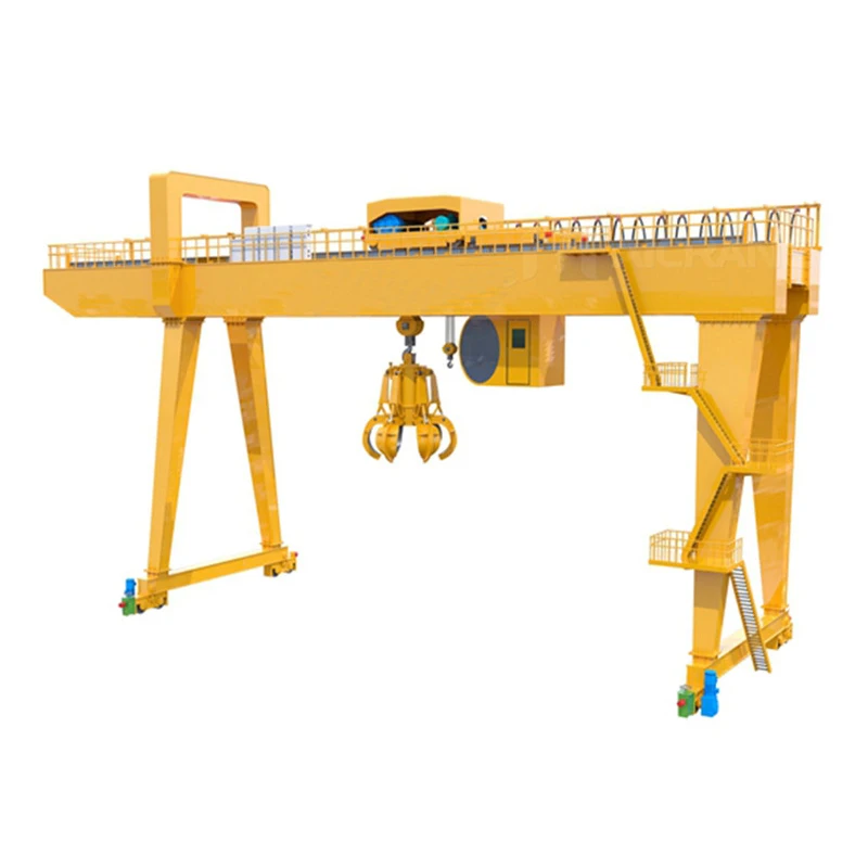 Ground traveling crane hydraulic grab gantry crane double beam grab gantry crane