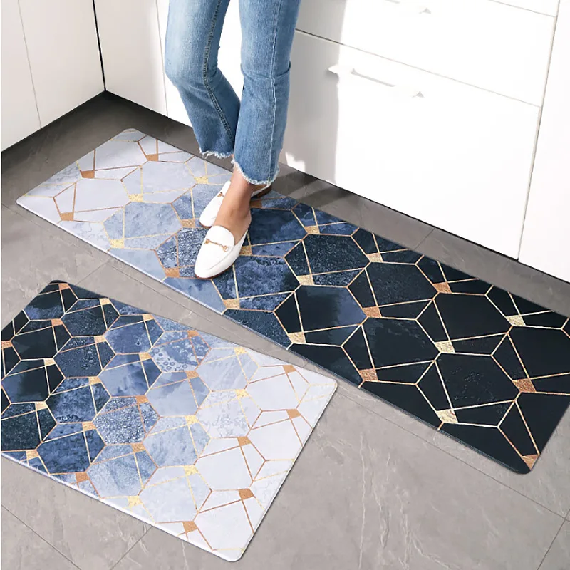 Kitchen Mat Kitchen Carpet Factory Direct Sales Amazon Custom Printed Design Soft Pvc Waterproof Anti-fatigue Floor Mat