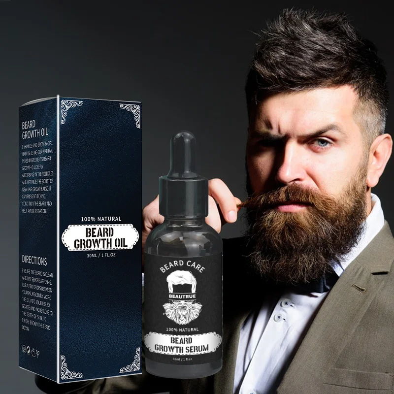 Mens Grooming Beard Kit Private Label Oil Balm Comb Brush Men Beard Care Set Beard Growth Kit