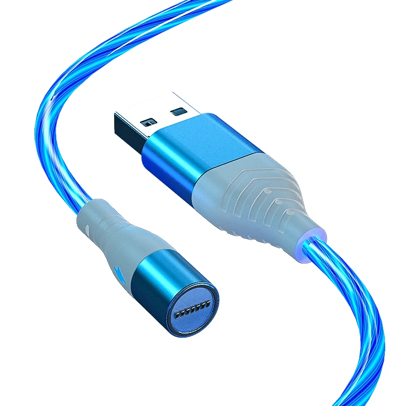  Новый 3A LED движущаяся светящийся Магнитный быстрой зарядки USB Кабель зарядного устройства для передачи данных кабель