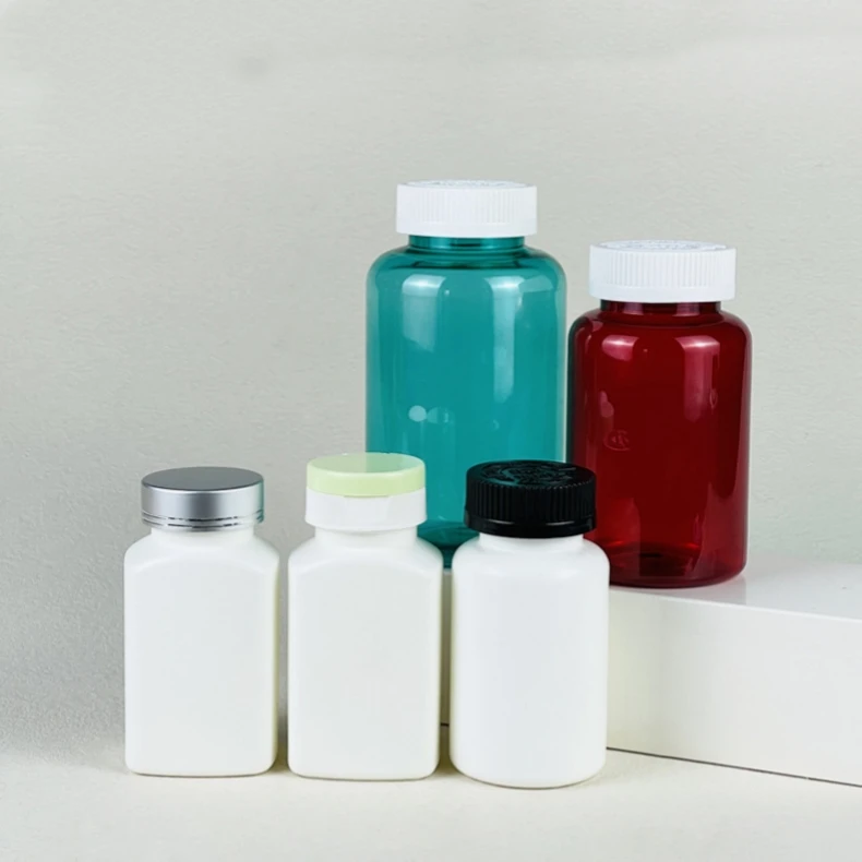 60ml Clear Wide Mouth Plastic PET Bottle for Medicine pill capsule vitamin glass bottle