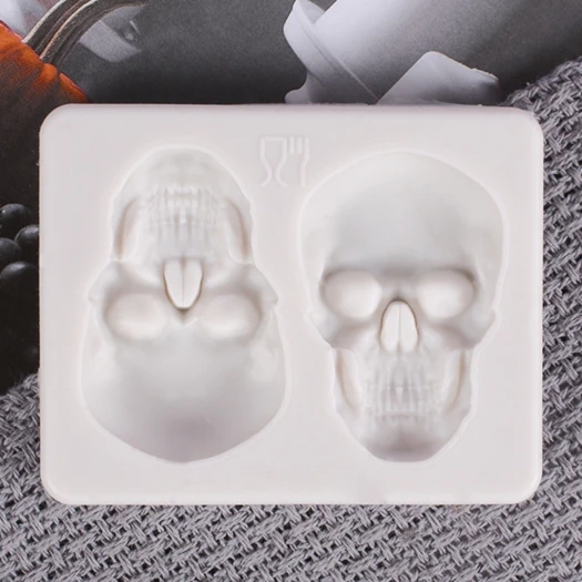 custom Large Skull Shaped Silicone Molds Chocolate Bomb Bath Bombs Handmade Soap silicone mold