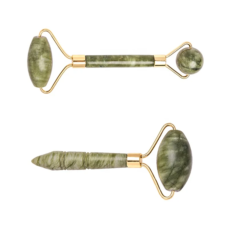 High Quality Customized Jade Facial Massage Face Body Ice Roller Real Face Slimming Massage Jade Roller