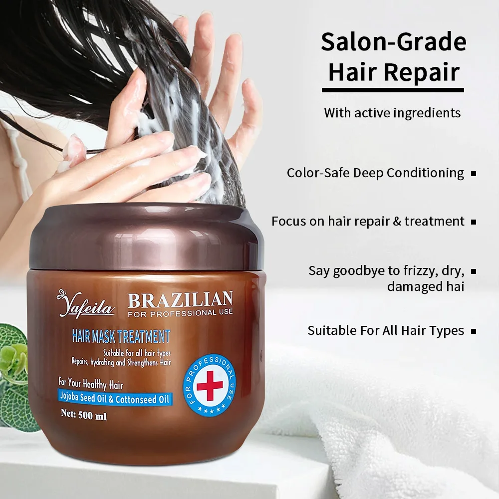 High Quality Keratin Hair Straightening Cream Mask Private Label Weightless Deep Conditioning Treatment for Weak Hair