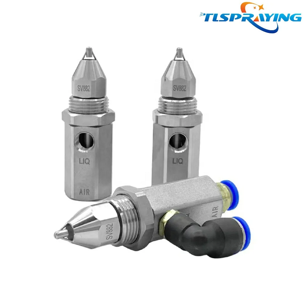 SK508 SV882 SV980 Stainless Steel Ultrasonic nozzle Atomizing and Dry Fog Spraying Nozzles