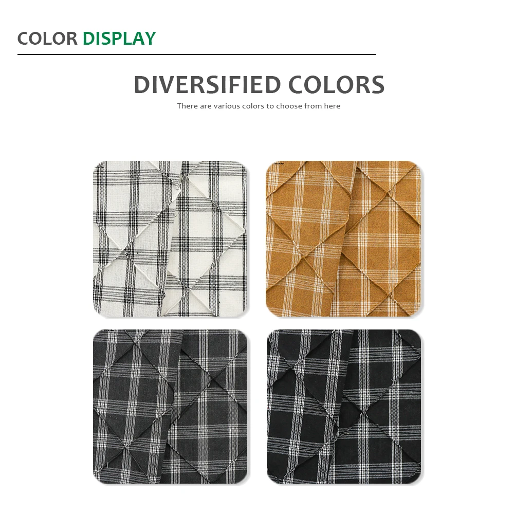 Beautiful Customized High-quality Woven Plaid Fabric 100%Cotton Yarn Dyed Gingham Fabric For Autumn Shirts For Women