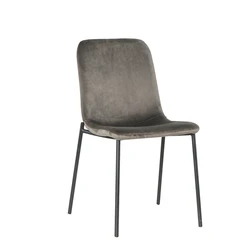 Modern Design Wholesale Classic Orange Velvet Fabric Tufted Back Upholstery Dining Chair