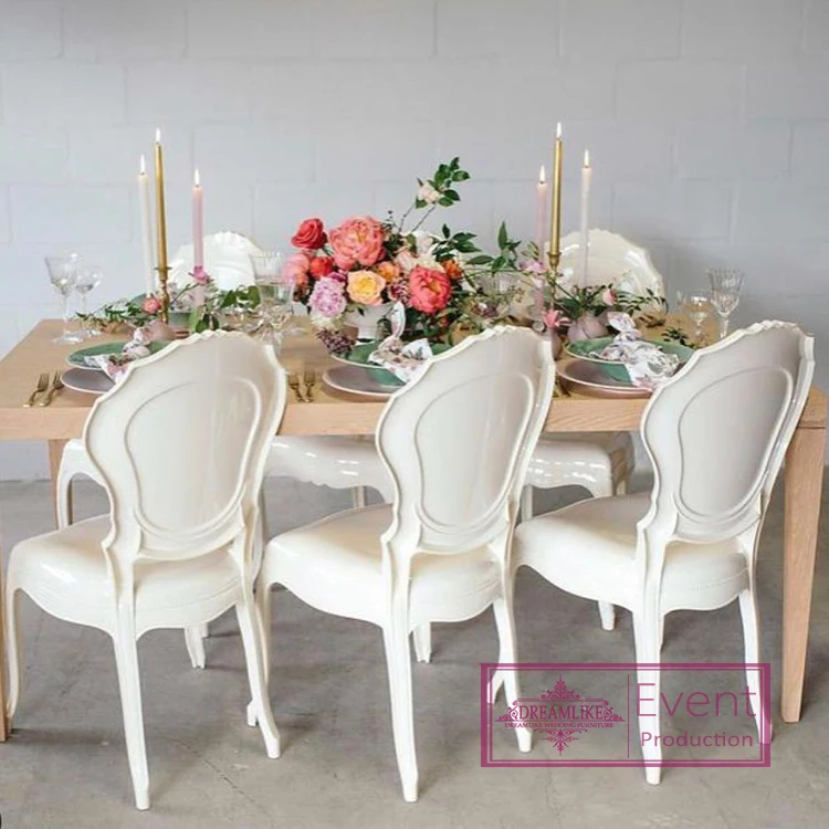 Event wedding outdoor plastic cafe chairs black and white dining chair for banquet PC chair wedding