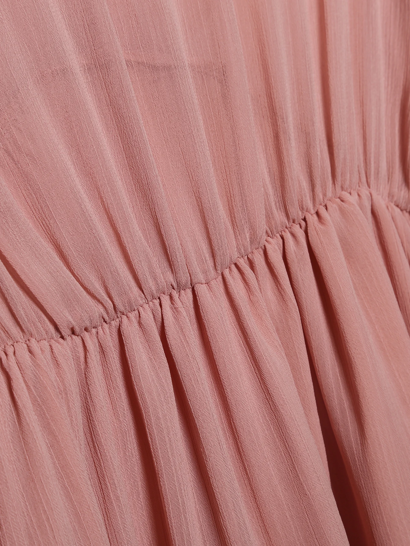 V neck solid color long sleeve front ruffle casual fashion mini dress for women