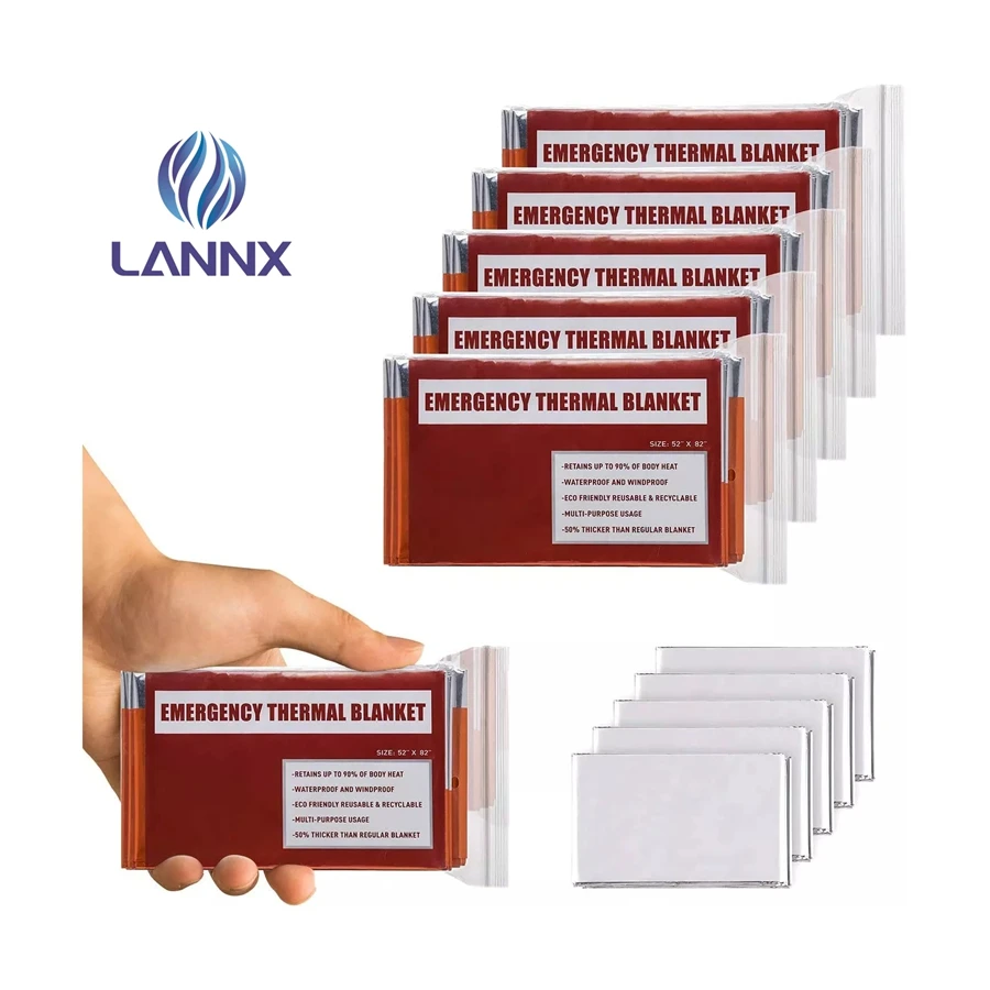 First Aid Blanket For Outdoor Refugee life-saving thermal insulation blanket Reusable Aluminum Mylar Foil Emergency Blanket