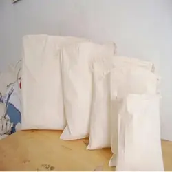 custom size 10*13cm nautral cotton drawstring jewelry storage and packaging dust bag