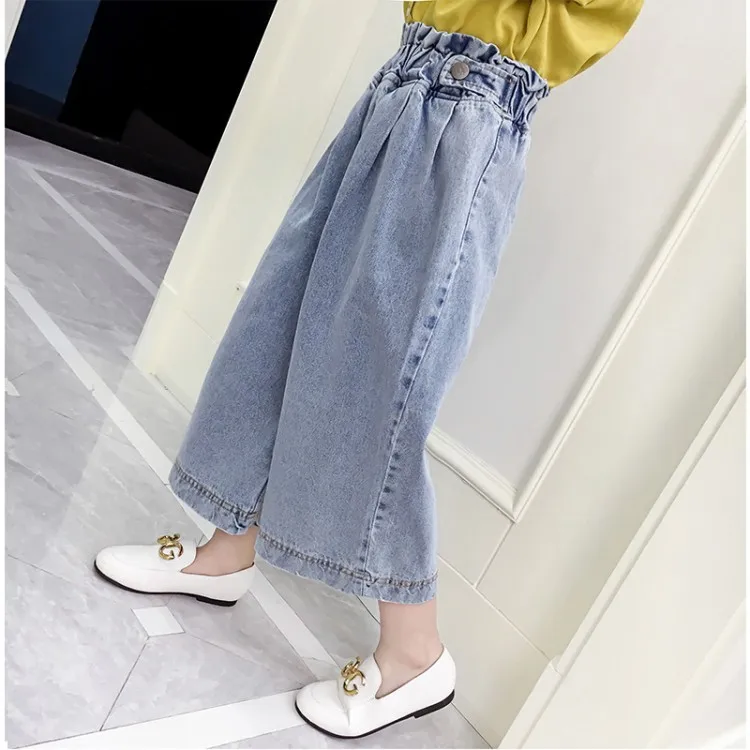 Fashion Girl Kids Loose Pants High-Waisted Children Trousers Baby Girl Pants