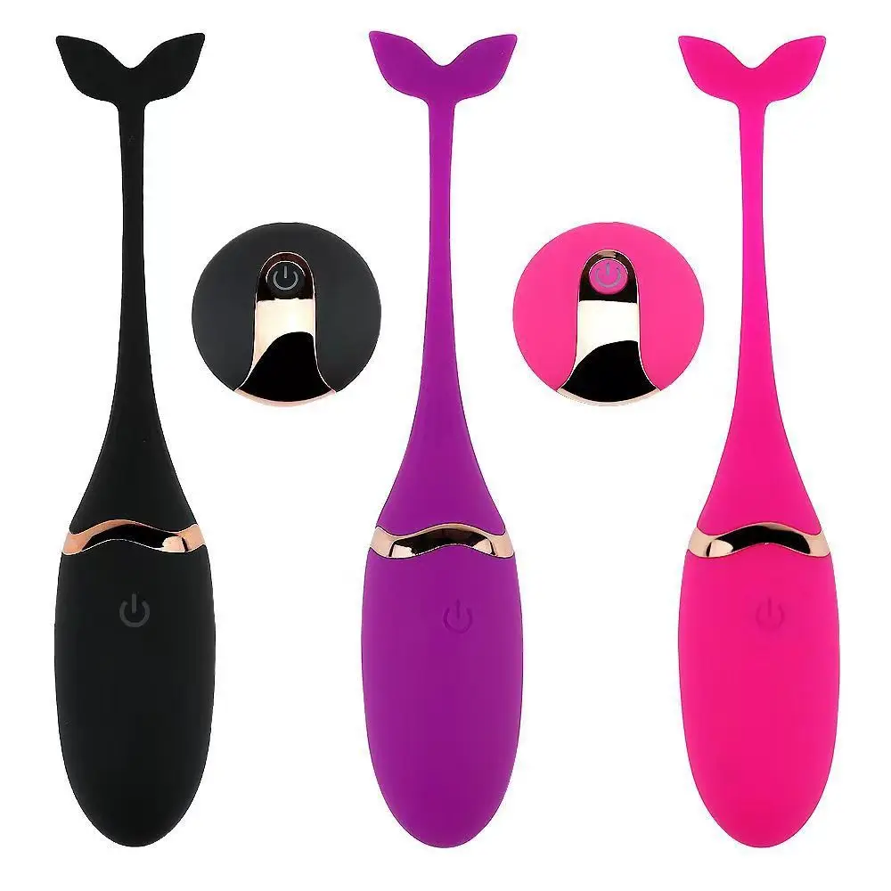 Whale Shape Vagina Anal G-spot Stimulation Egg Vibrator Remote Vibrating Massage Eggs for Men Woman