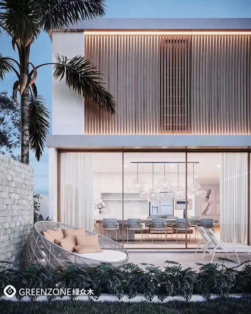 Greenzone Durable Decorate Outdoor Timber Tube Exterior Co-Extrusion Pergola