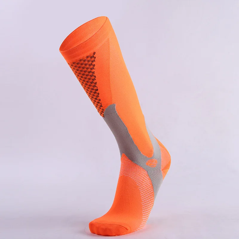 Custom Logo Wholesale Knitted Running Compression Socks Cycling Football Nursing High Long Sports Socks