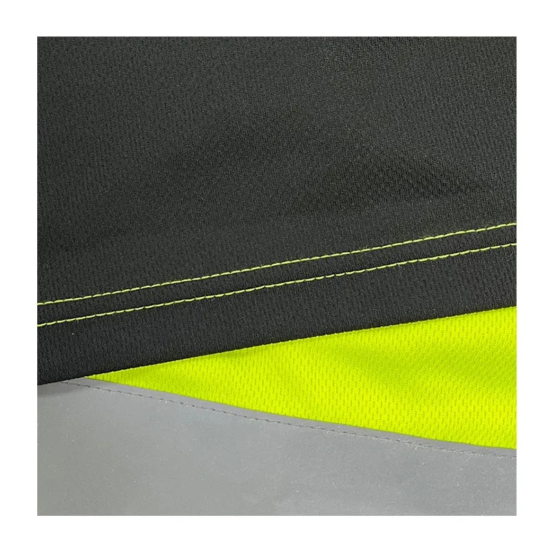 Wholesale Men Reflect Workwear Hivis Long Sleeve Green T-shirt High Visibility Two Tone safety vests Can be customized Shirts