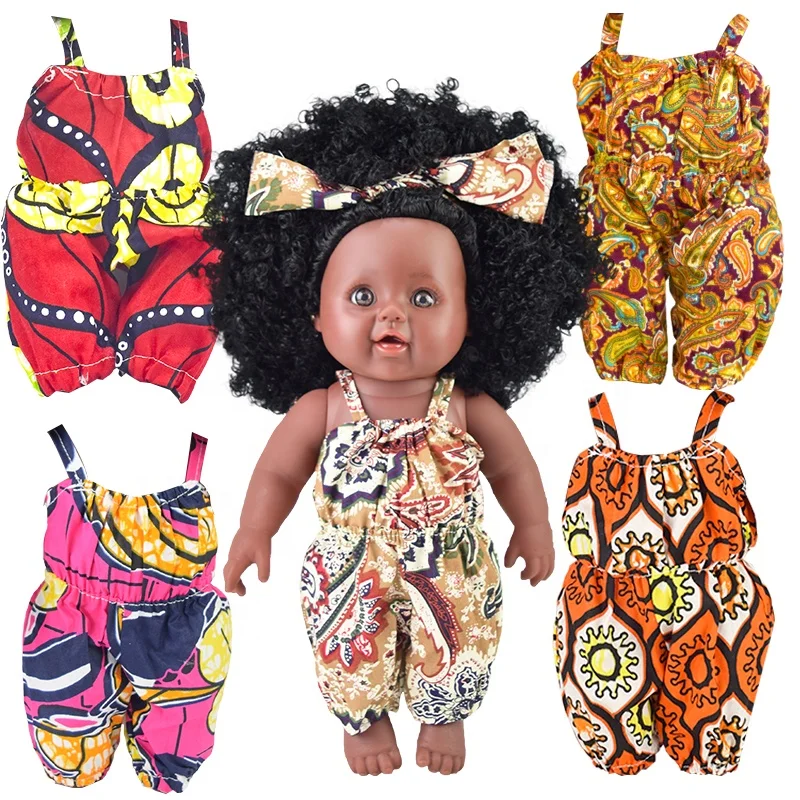 Hot sale 12 inch Black Dolls Baby 30 Cm Tall Real Life Look Vinyl Girl Doll Black Skin Dolls With Afro Hair kinky curly hair