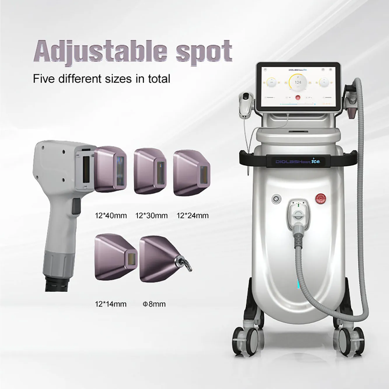 Nubway Adjustable Spot Size dual head 4 wavelength Permanently painless diode laser hair removal machine device for sale