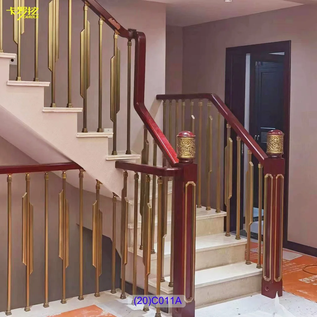 High Quality Modern Minimalist Staircase Railing Design Decorative Brass Stair Spindle