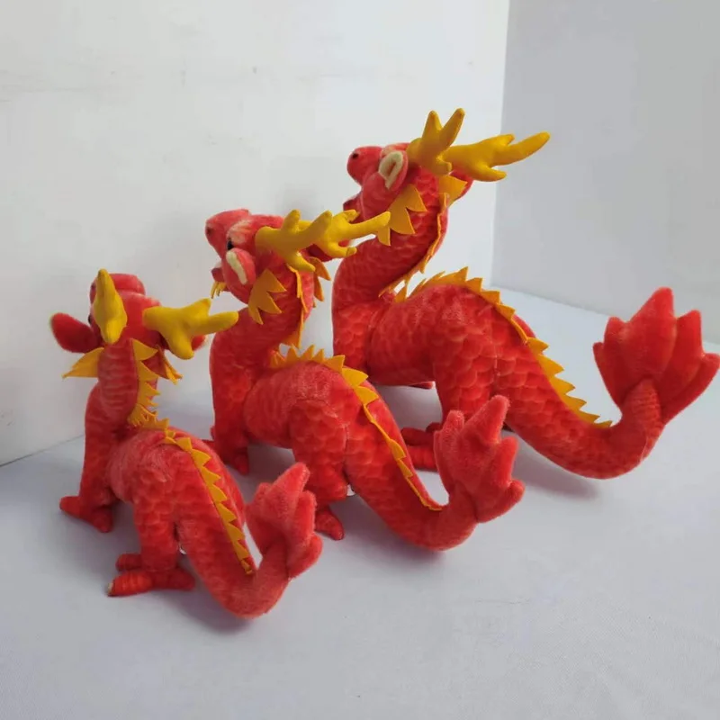 hot selling realistic plush dragon stuffed toy lifelike stuffed chinese dragon plush toy