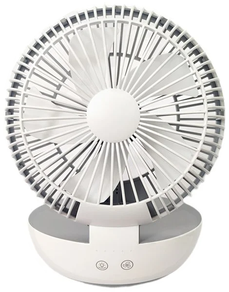 2024 Factory Price T7 5W Portable Solar Fan With Solar MONO Panel Led Night Light DC/AC Rechargeable For Office Hope Table Fan