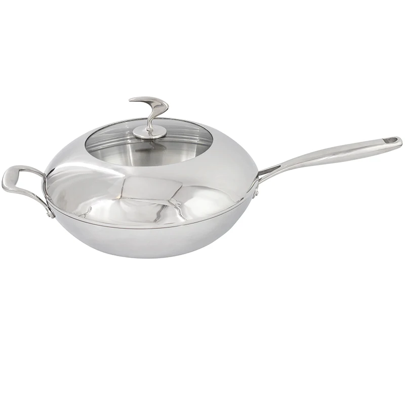 Flat Fry Set Non-stick Germany Go Shop Stainless Steel Wok Honeycomb Induction Cooker Non Stick Frying Pan