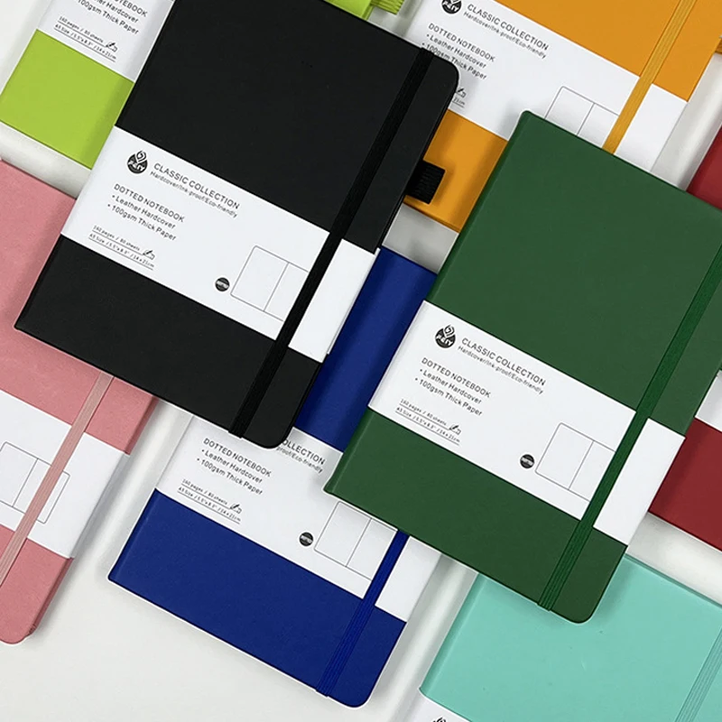 Colorful Hardboard Cover Notebook With Perfect Binding And Elastic Bands A5 Customized Notebook For Business
