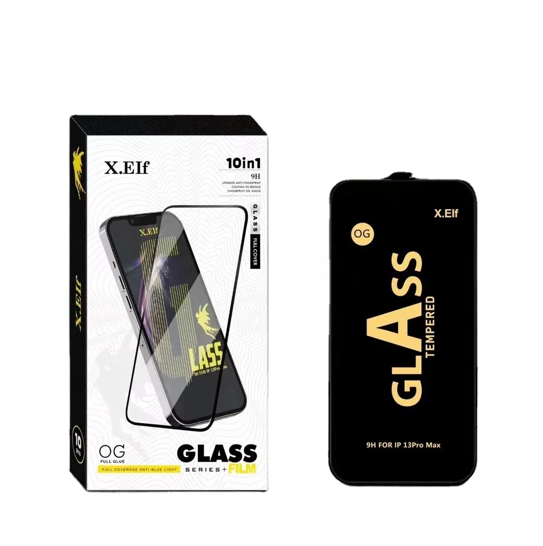 China factory outlet OG X.EIf 0.4mm Big curve Full Cover Tempered Glass screen protector For iphone