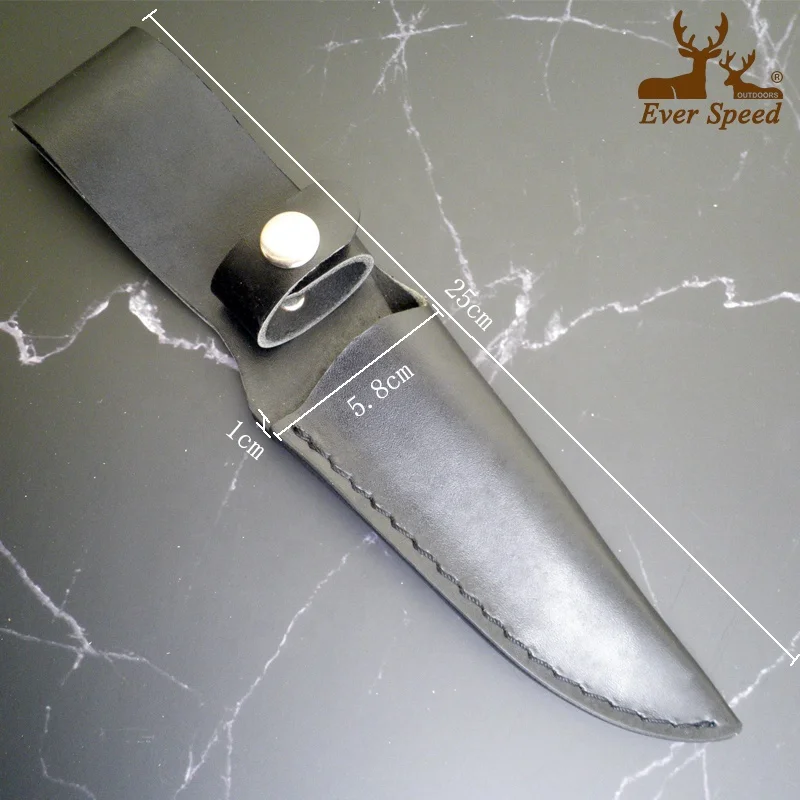 2022 Fashion design genuine leather sheath hunting knife