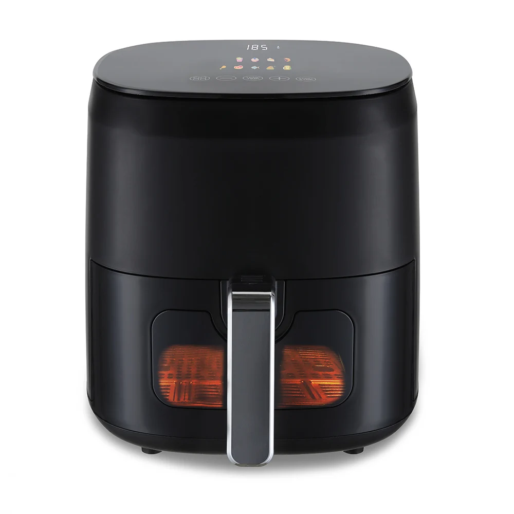 Air Fryer 5L Oilless 1500W Large Capacity Oven Air Fryers Healthy Cooker Visual Cooking Window Non-Stick Basket Included Recipe