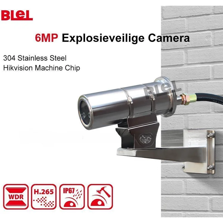 ip68 Infrared 304/316 Stainless Steel Waterproof Network Industrial Explosion-proof Bullet Camera