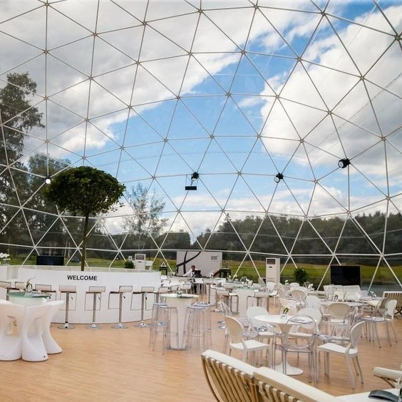 Luxury 20M 25M Diameter Transparent PVC Outdoor Party Event Wedding Igloo Dome Tents For Events 500 1000 People