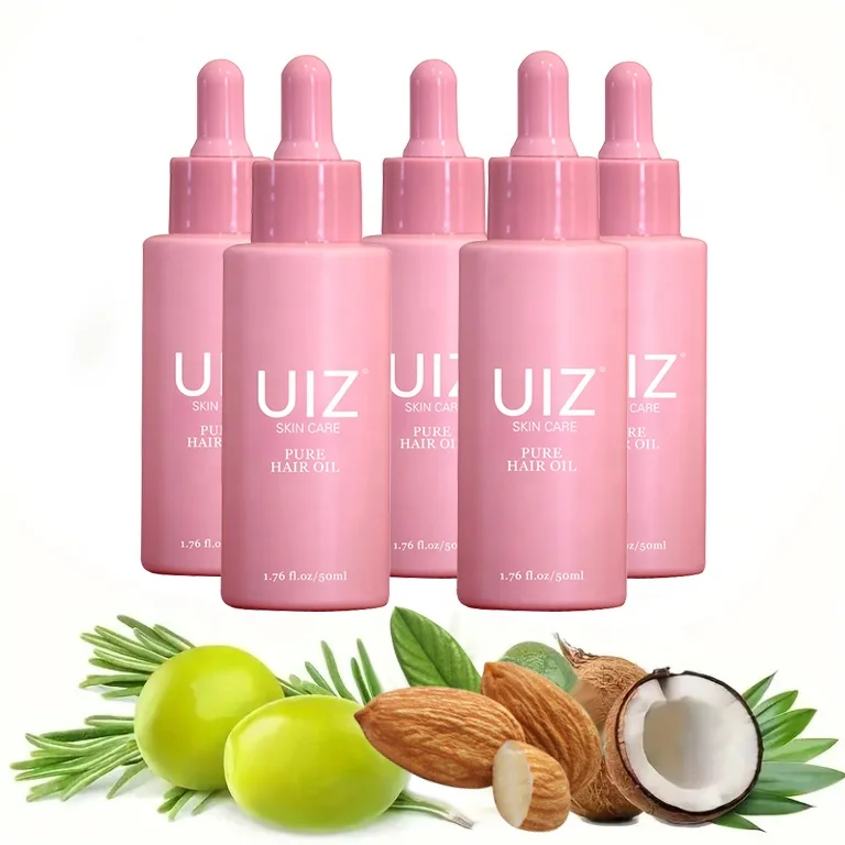 Pure Natural Hair Oil Almond Amla Castor Oil Strengthens Repair Hair Growth Rosemary Essential Oil Serum