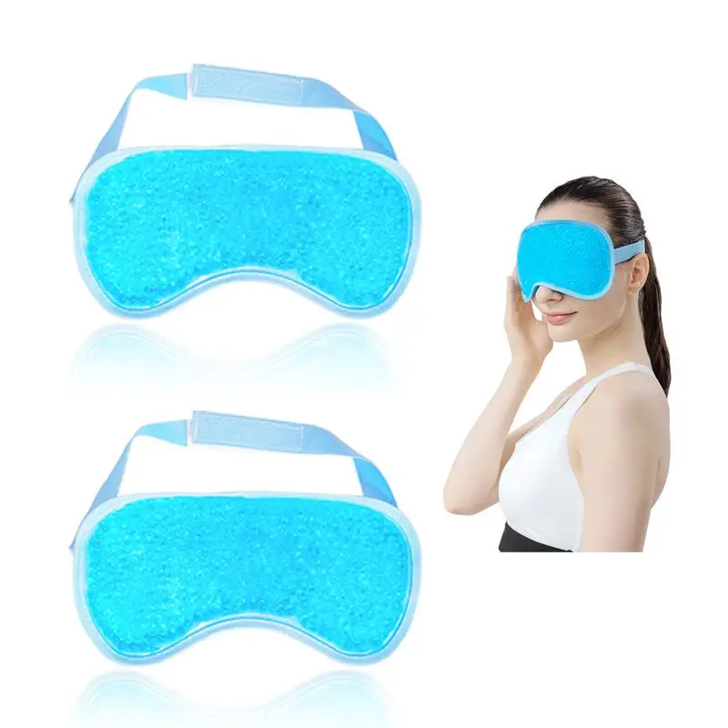 Eye Care New Design Ice Pack Eye Mask Reusable Cold Hot Gel Beads Dry Eye Mask