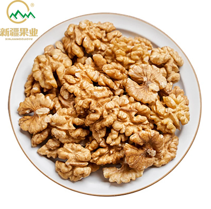 Minimum price high quality paper skinned extra light walnut kernels halves walnut supplies